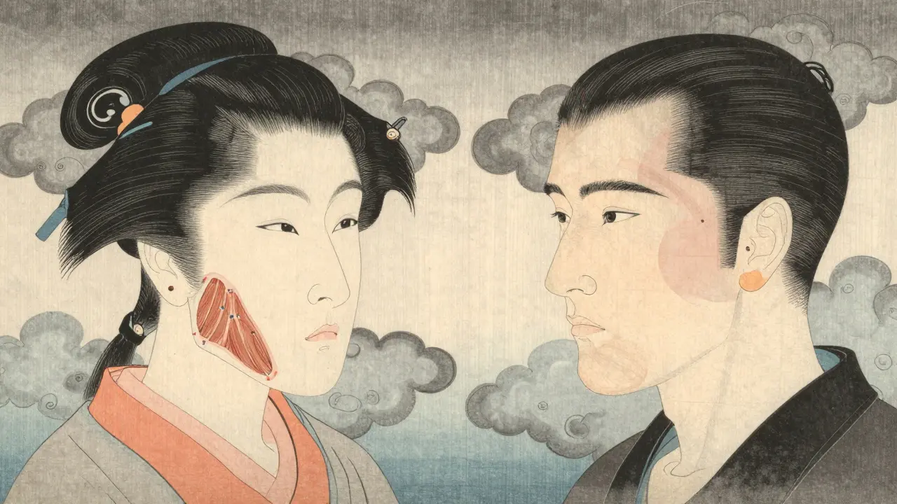 Сравнение азиатской и славянской контурной пластики: два профиля с разными техниками инъекций.