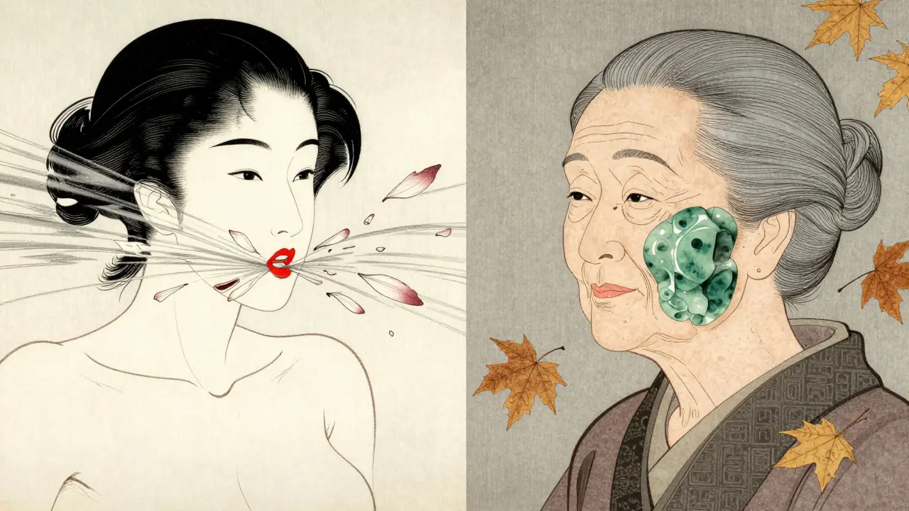 Сравнение: подвижные губы с разрушающимся филлером и спокойные скулы с долговечным заполнением.