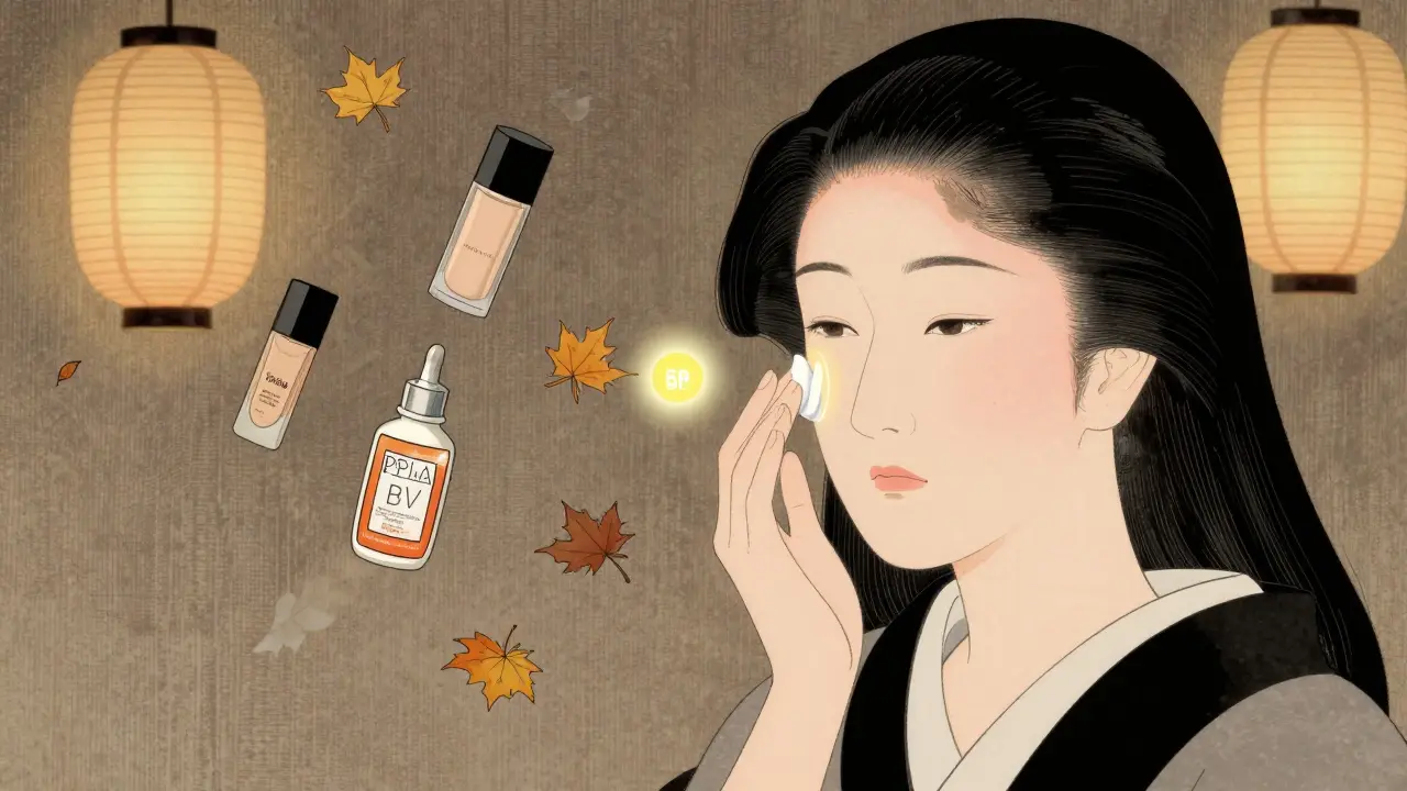 Женщина наносит легкий минеральный BB-крем с SPF на 5-й день, осторожно возвращаясь к уходу.