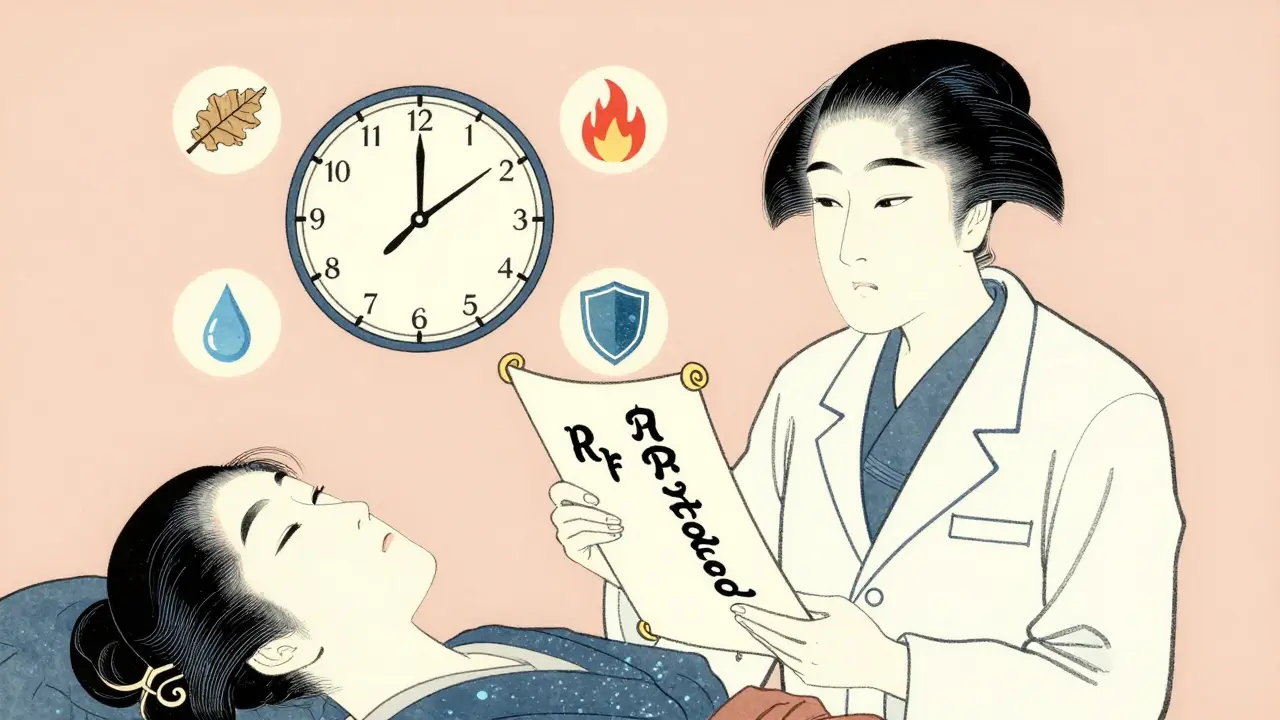 Косметолог показывает протокол RF-лифтинга, вокруг — символы ухода, риски и противопоказания.