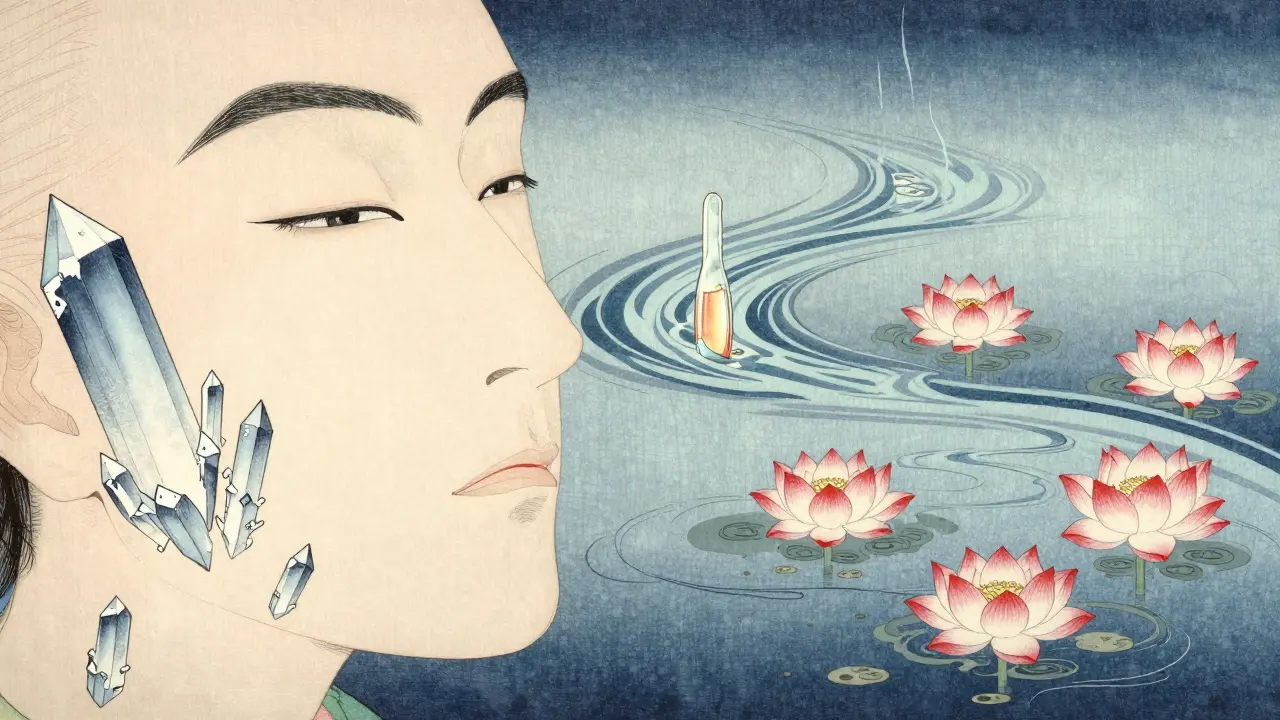 Сравнение: кислоты соскабливают поверхность кожи, а ретинол мягко восстанавливает её изнутри, как лотос из грязи.