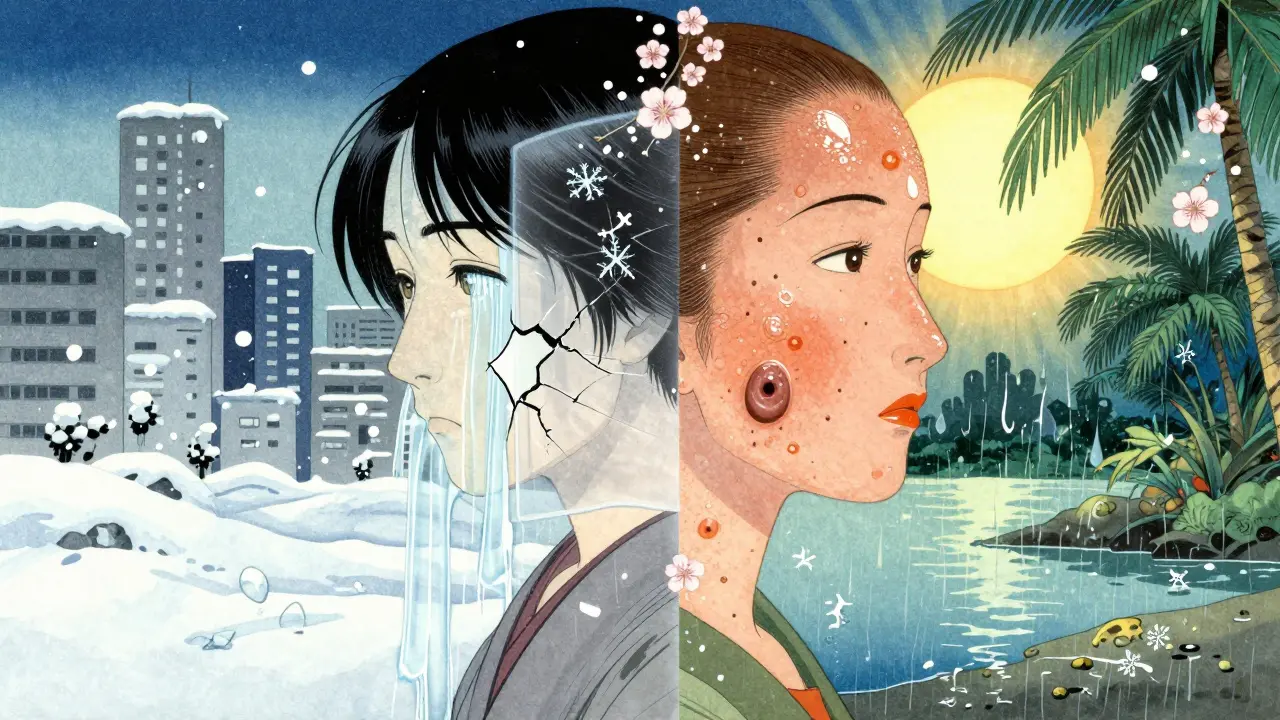 Как изменения климата и переезд влияют на тип и состояние кожи лица