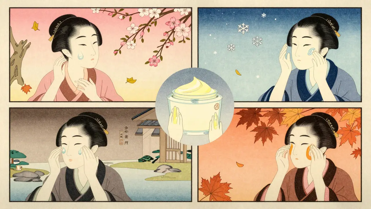 Сезонный уход за кожей с разными текстурами средств