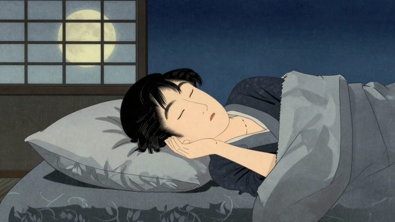 Правильный сон на спине с высокой подушкой для безопасности.