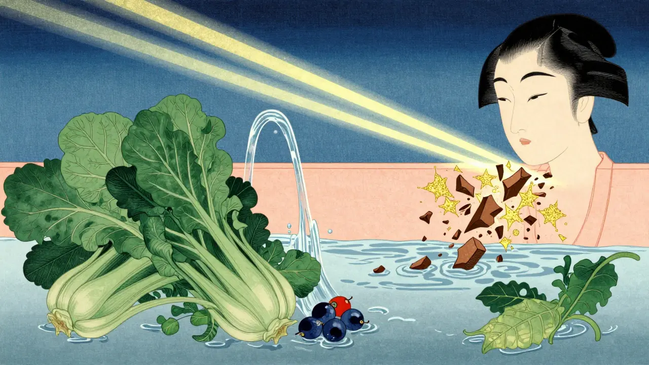 Символическое изображение восстановления кожи через правильное питание и лазерное омоложение