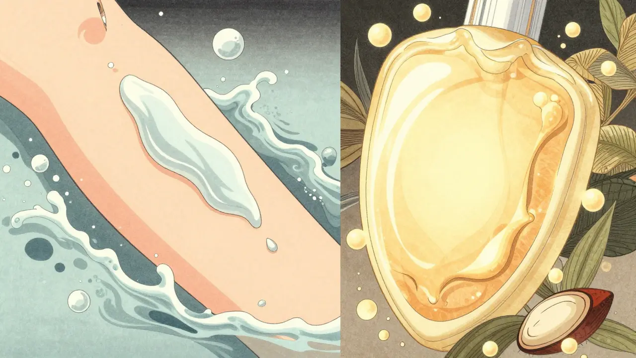 Сравнение легкого лосьона и питательного молочка для кожи